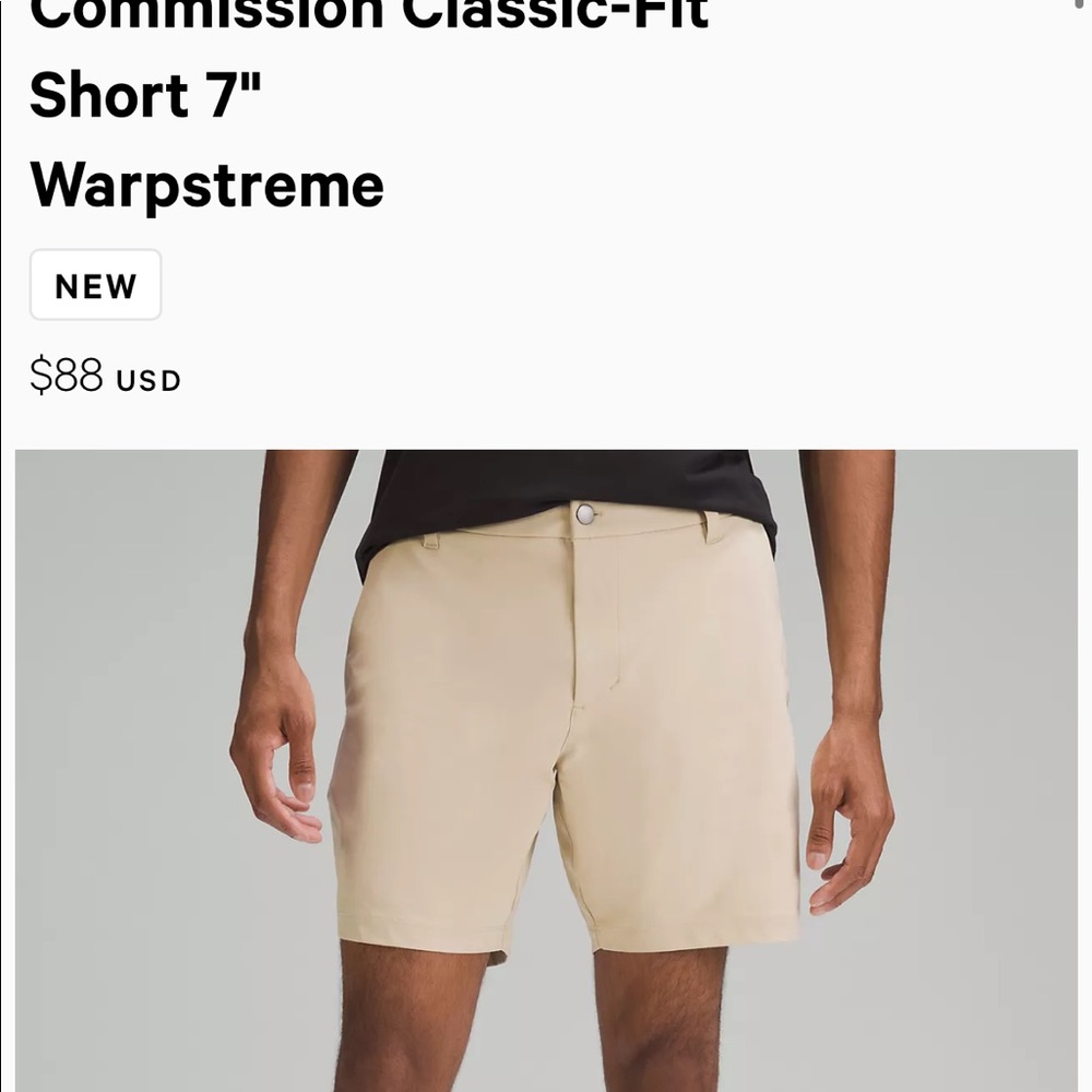 Lululemon Commission Classic-Fit Short 7"
Warpstreme shorts size 31
